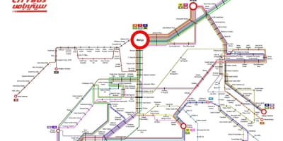 Kuvajt kptc autobusová zastávka, mapu