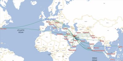 Mapu kuwait airways destinácií